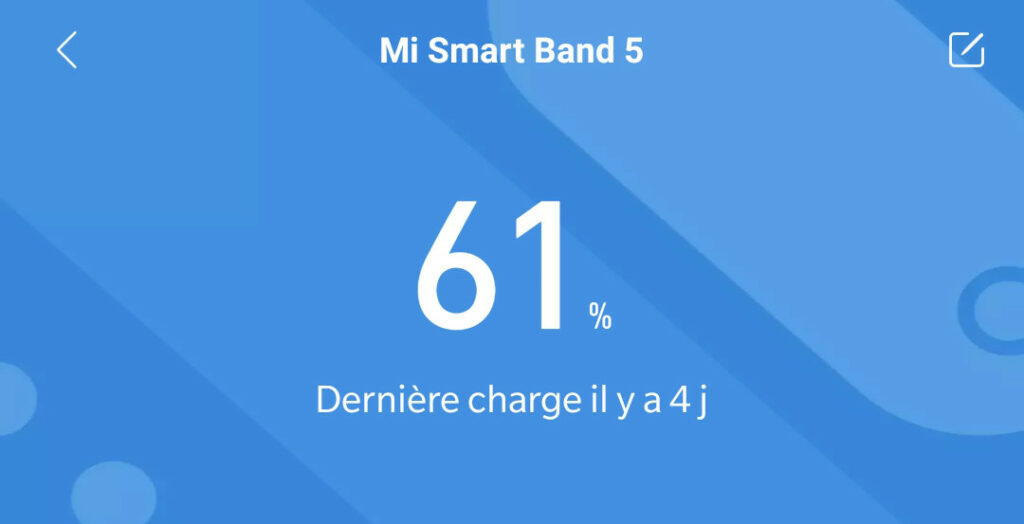 batterie durée de vie xiaomi band 5